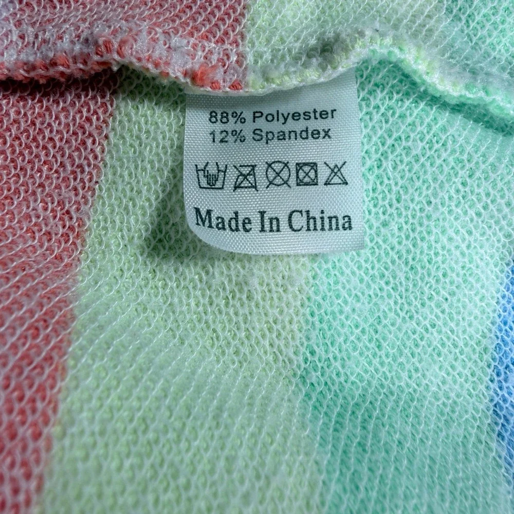 Vaschy Kids Unicorn Hoodie Sweatshirt Dress Girls 6T Rainbow Striped Pockets